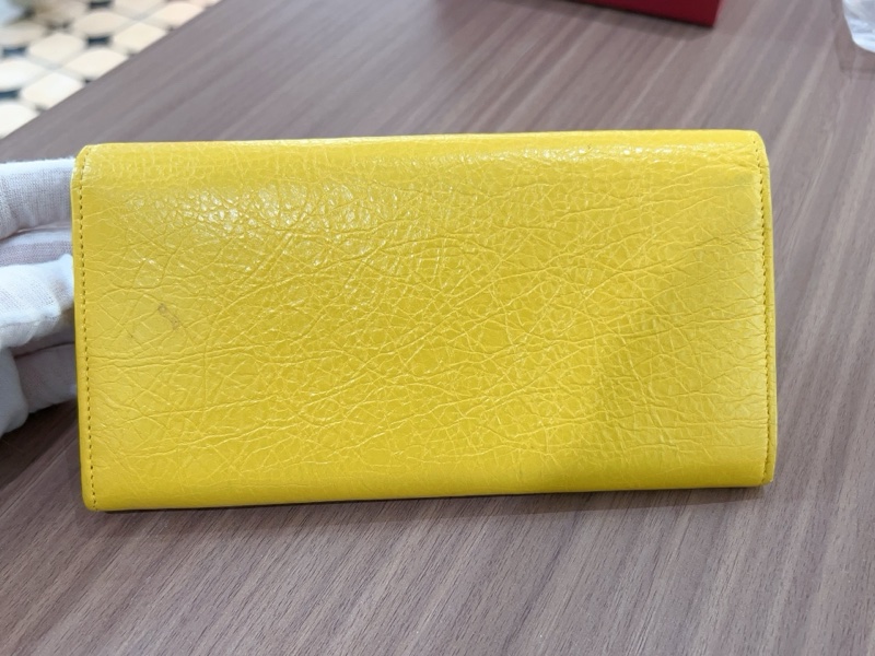 Balenciaga巴黎世家黃色機車長款錢包-3