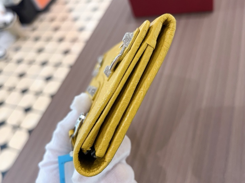 Balenciaga巴黎世家黃色機車長款錢包-4