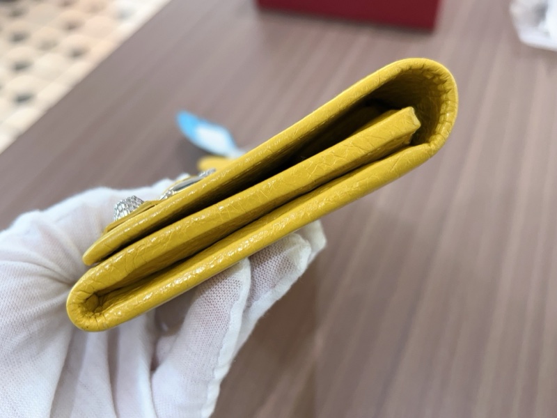 Balenciaga巴黎世家黃色機車長款錢包-5