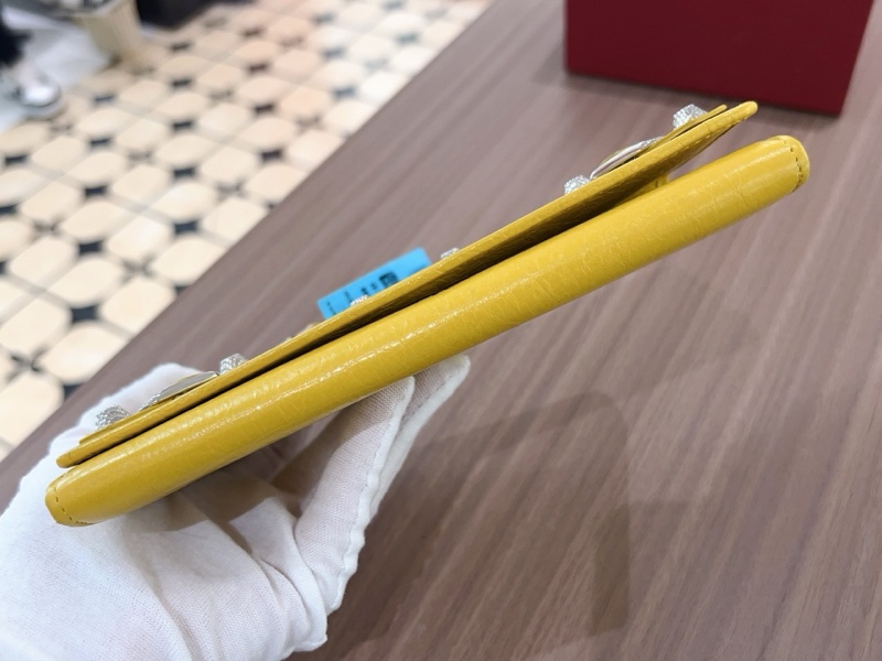 Balenciaga巴黎世家黃色機車長款錢包-6