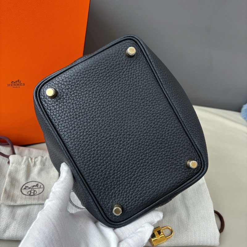 閒置新 愛馬仕Hermes 黑金菜籃子Picotin18-4