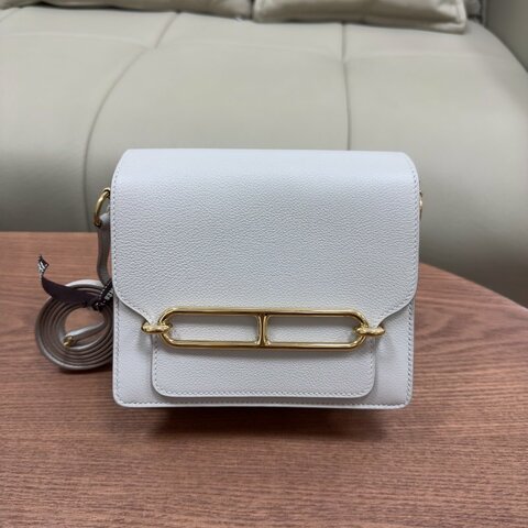 愛馬仕Hermes 豬鼻子Roulis19 珍珠灰金扣 evercolor皮