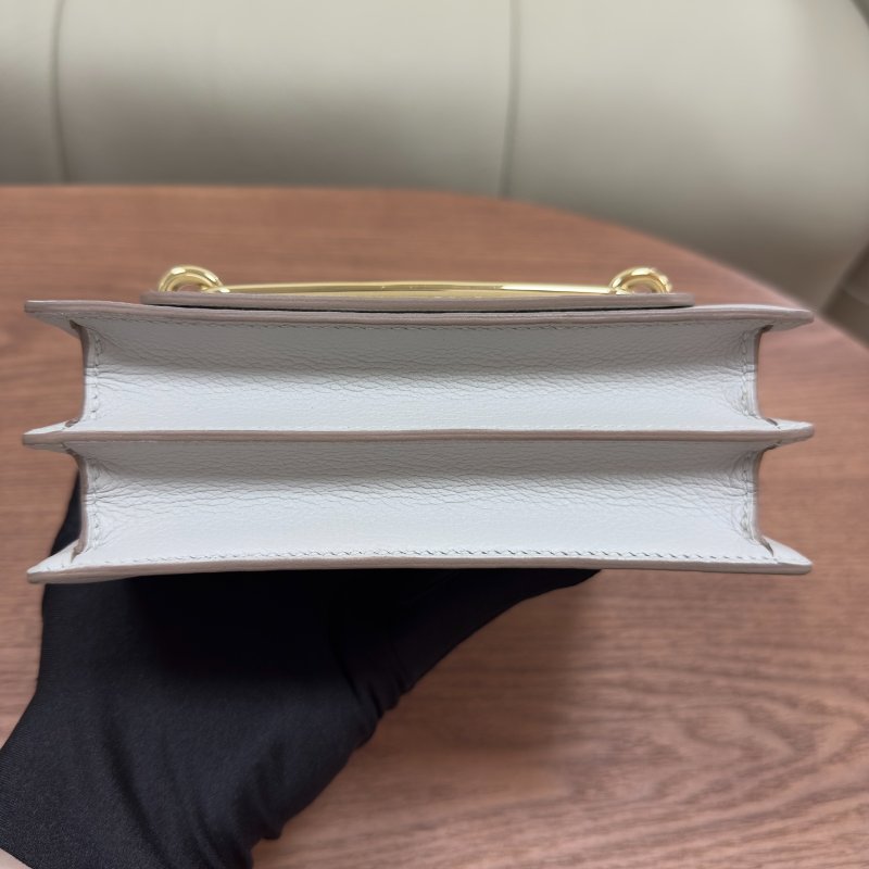 愛馬仕Hermes 豬鼻子Roulis19 珍珠灰金扣 evercolor皮-8