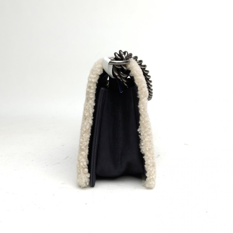 CHANEL Leboy中號拼色毛呢21開銀扣肩背包-1