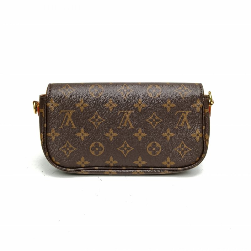 LOUIS VUITTON IVY鏈條腋下包老花PVC金扣晶片肩背包-2