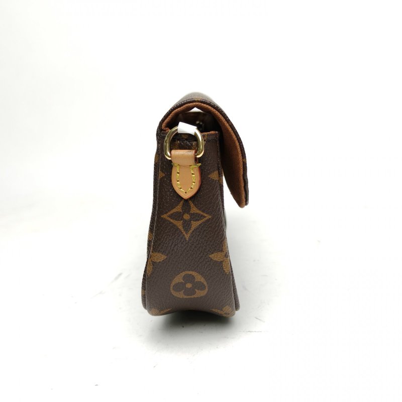 LOUIS VUITTON IVY鏈條腋下包老花PVC金扣晶片肩背包-3