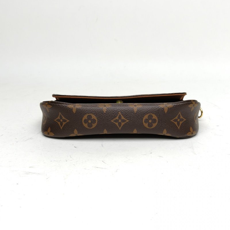 LOUIS VUITTON IVY鏈條腋下包老花PVC金扣晶片肩背包-4