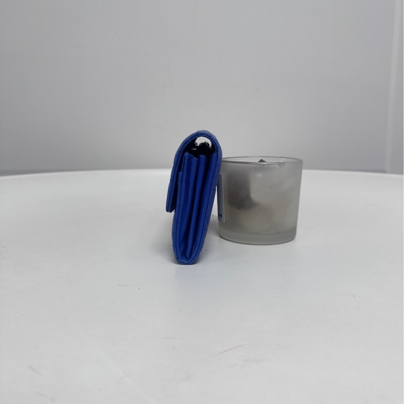 CS8841 Dior/迪澳  藍色藤格紋錢包 98新-2