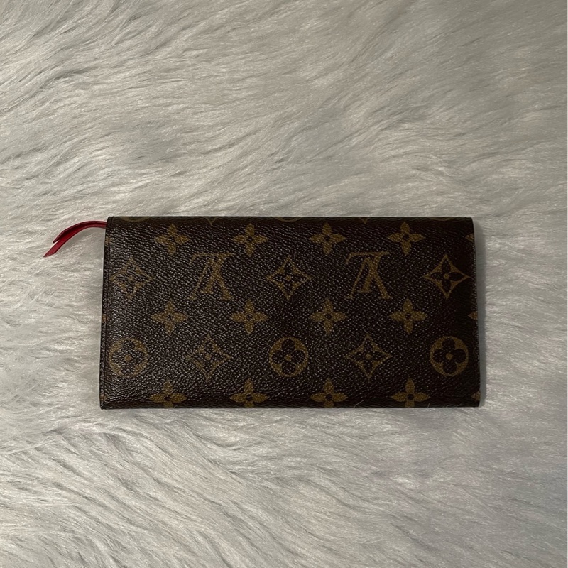 路易威登/LV 老花紅豆豆長款錢包 尺寸19×10cm  98新-2