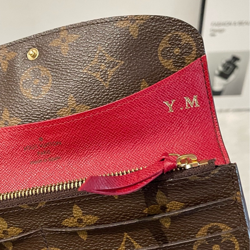 路易威登/LV 老花紅豆豆長款錢包 尺寸19×10cm  98新-3