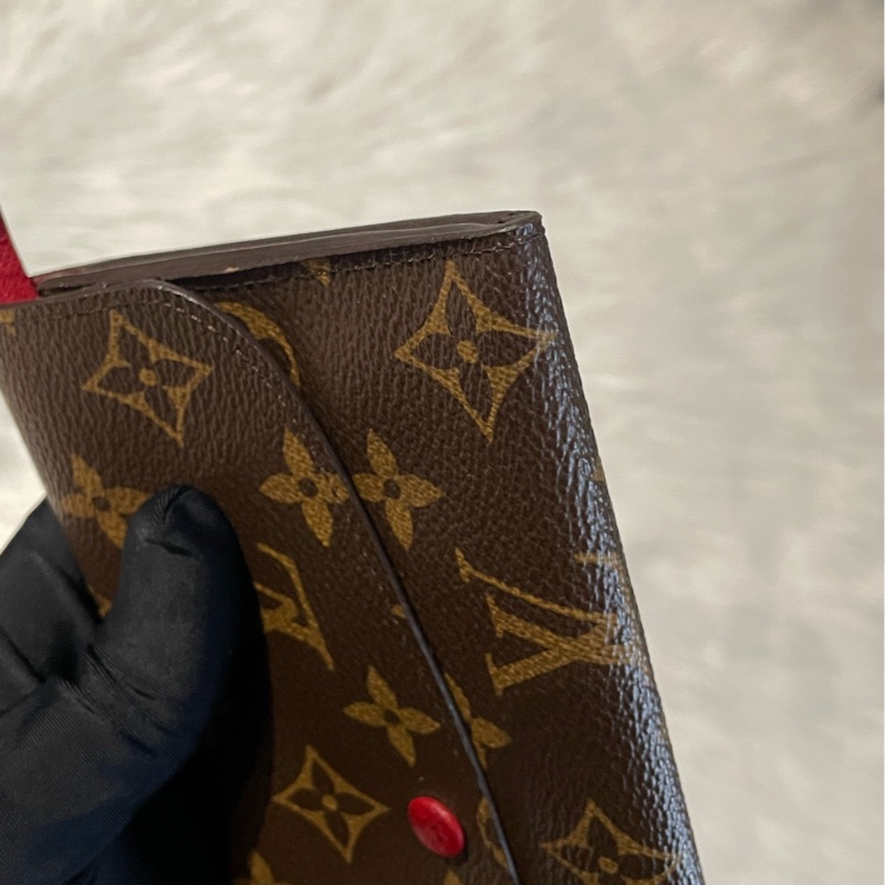 路易威登/LV 老花紅豆豆長款錢包 尺寸19×10cm  98新-5