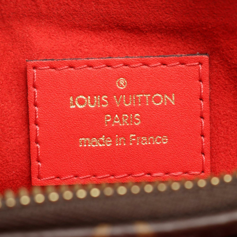 路易威登 Flower Tote 兩用手提包/手袋，塗層帆布和皮革，Monogram 圖案，女士，棕色/紅色，M43553-3