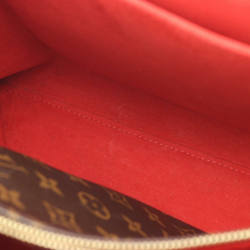 路易威登 Flower Tote 兩用手提包/手袋，塗層帆布和皮革，Monogram 圖案，女士，棕色/紅色，M43553-6