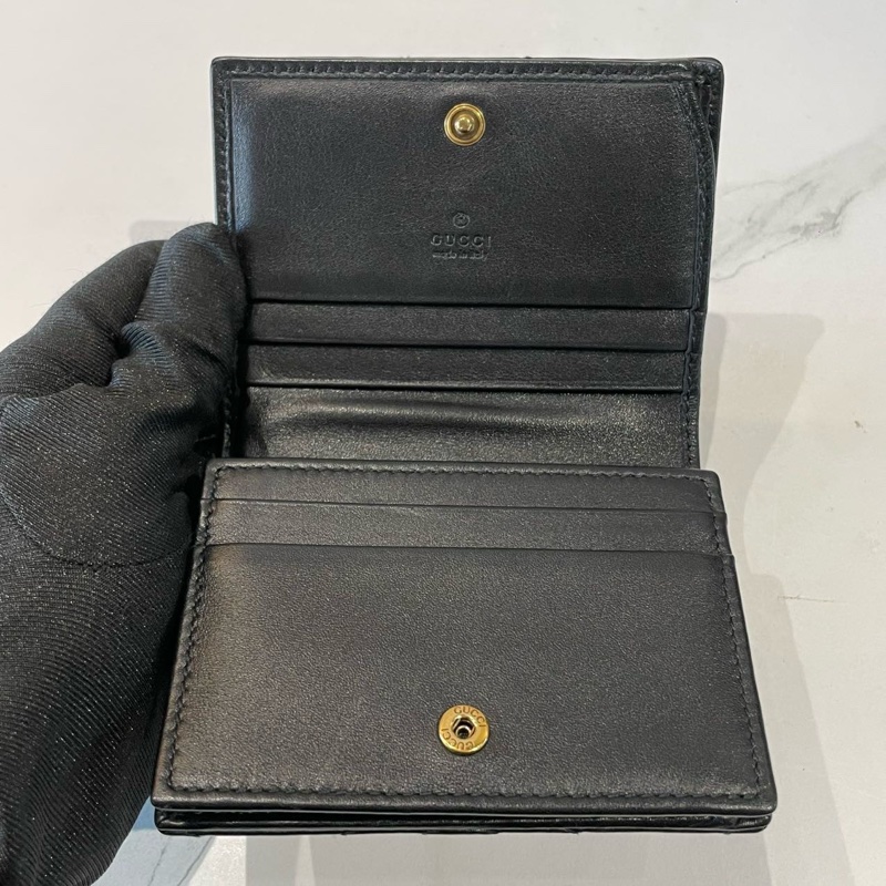 古馳 gucci marmont 黑色雙G 卡包 錢包（2-1）-4