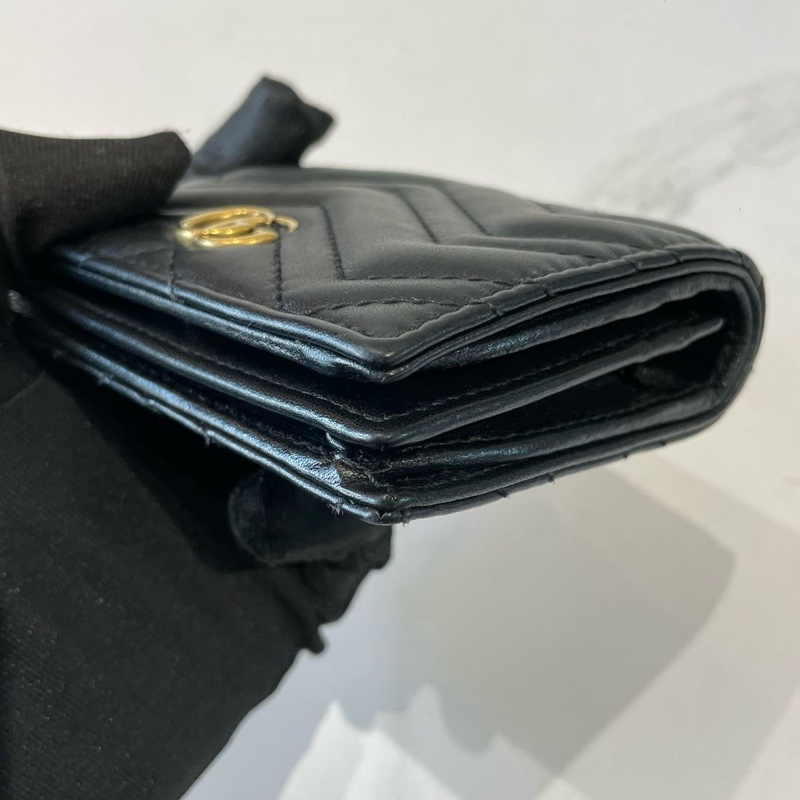 古馳 gucci marmont 黑色雙G 卡包 錢包（2-1）-7