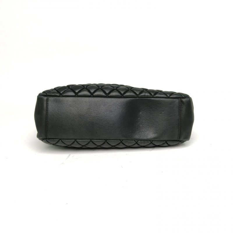 CHANEL 墨綠色17開銀扣季節款tote鏈條包肩背包-4