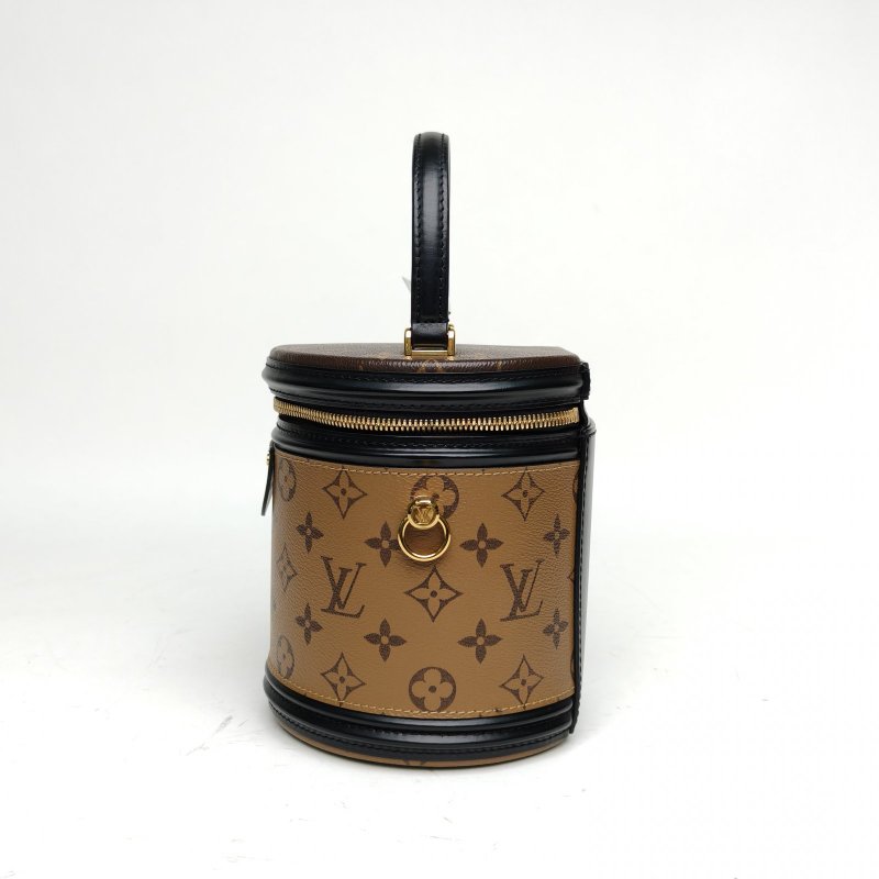 LOUIS VUITTON CANNES圓桶包拼色PVC2021老花肩背包-1