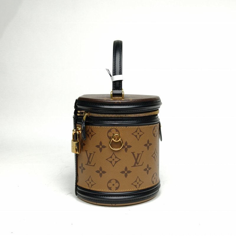 LOUIS VUITTON CANNES圓桶包拼色PVC2021老花肩背包-3
