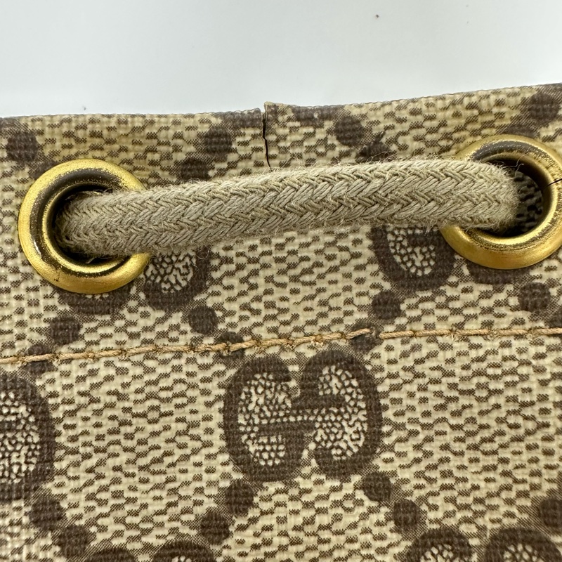 【赫蒂國際精品】Gucci 古馳 復古 GG Supreme 抽繩手拿包/束口袋-9