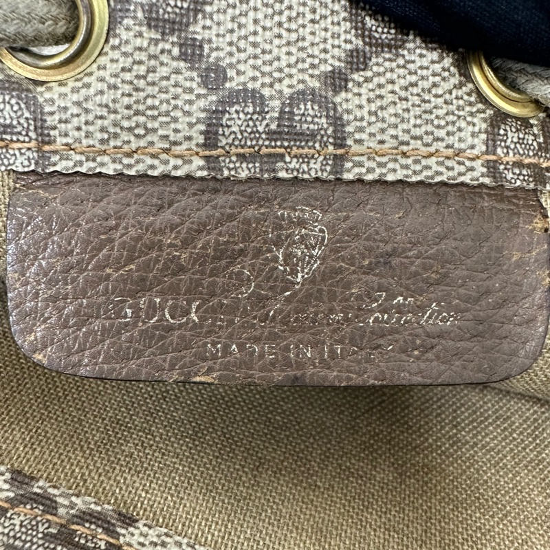 【赫蒂國際精品】Gucci 古馳 復古 GG Supreme 抽繩手拿包/束口袋-10
