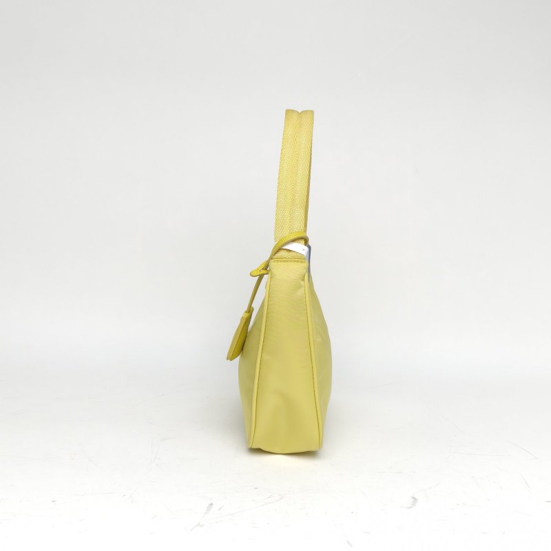 PRADA Hobo腋下包黃色尼龍黃扣肩背包-1