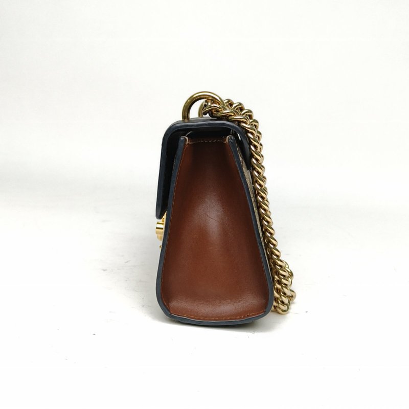 GUCCI Padlock鎖頭包小號20.5黑色牛皮金扣肩背包-1