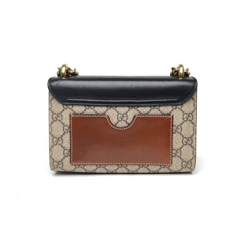 GUCCI Padlock鎖頭包小號20.5黑色牛皮金扣肩背包-2