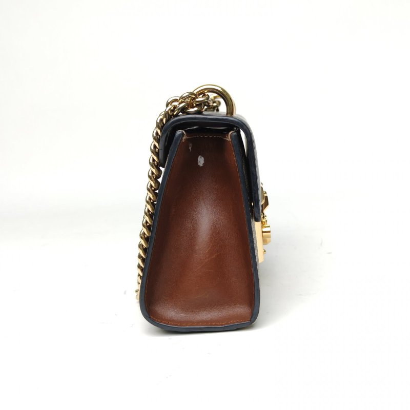 GUCCI Padlock鎖頭包小號20.5黑色牛皮金扣肩背包-3