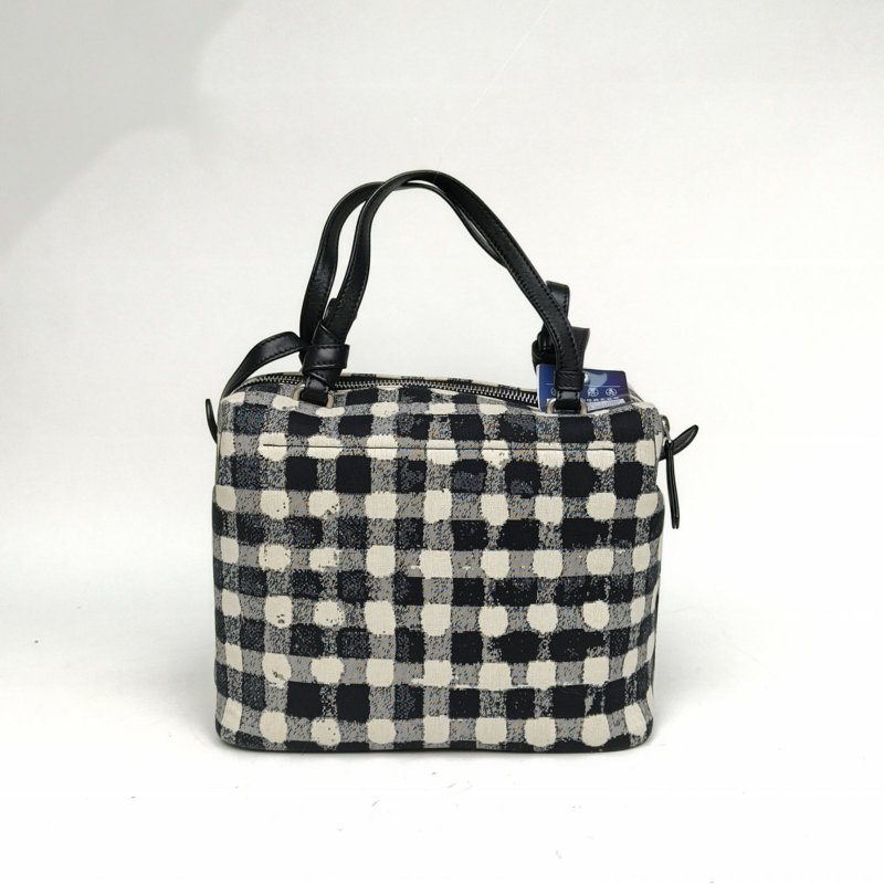 CELINE 黑白帆布softcube手提盒子包肩背包-2