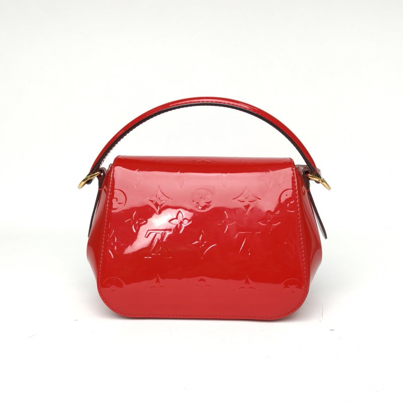 LOUIS VUITTON PASADENAMVPOPPY手提包紅色漆皮手提肩背包-2