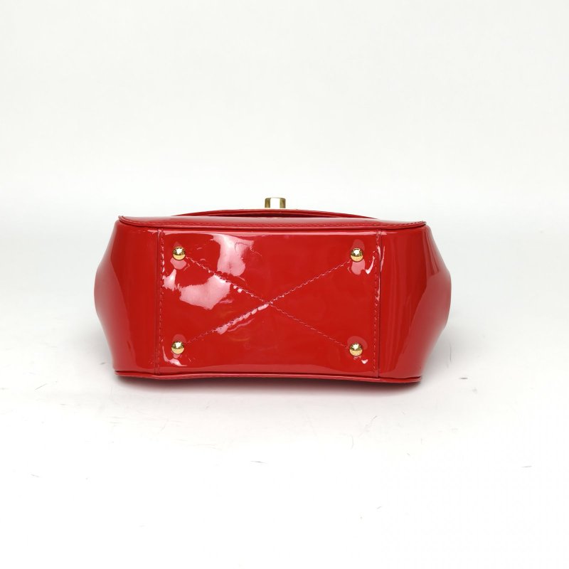 LOUIS VUITTON PASADENAMVPOPPY手提包紅色漆皮手提肩背包-4