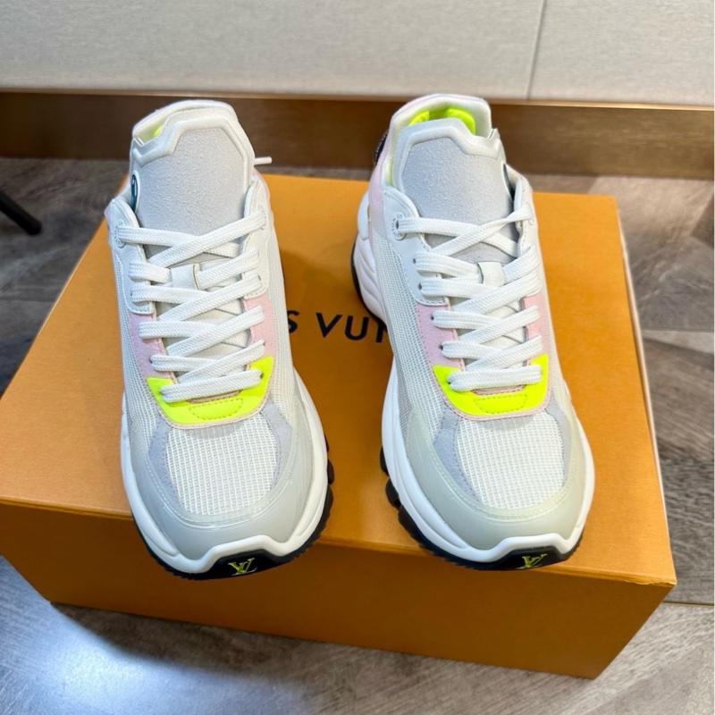 99🆕LV 路易威登 run 55 爆款網眼印花運動鞋 休閒鞋 老爹鞋 運動鞋 仙女配色 增高顯腿長 女款 尺碼：35.5碼-1