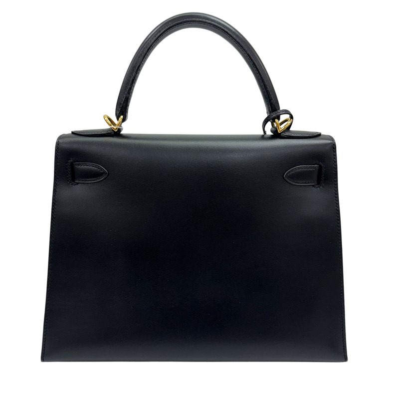 黑色 Box牛皮 Kelly 28 凱莉包 兩用包 □F刻 金扣【HERMES 愛馬仕】-2
