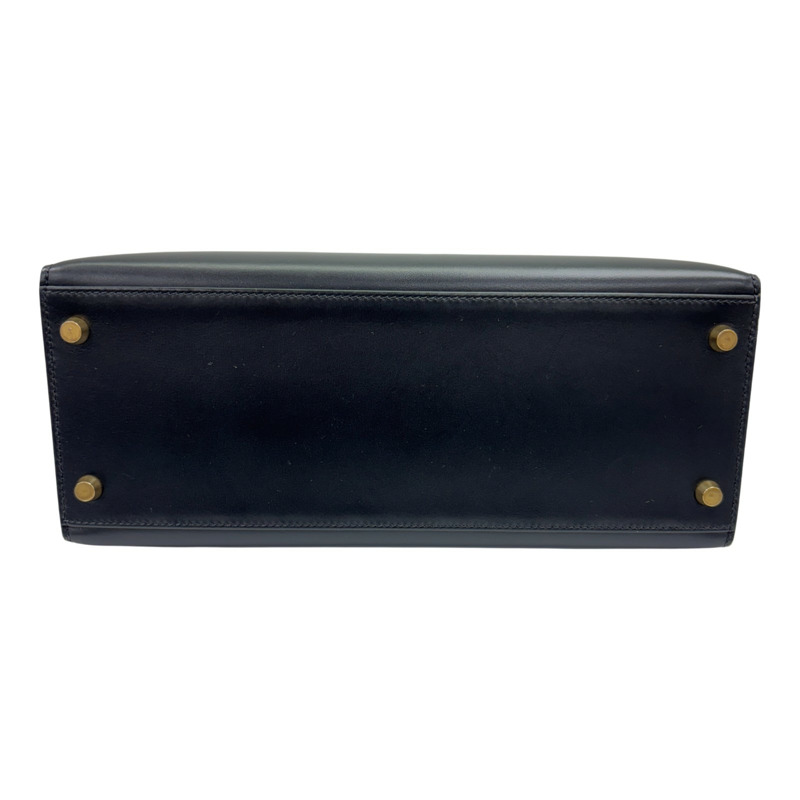 黑色 Box牛皮 Kelly 28 凱莉包 兩用包 □F刻 金扣【HERMES 愛馬仕】-3