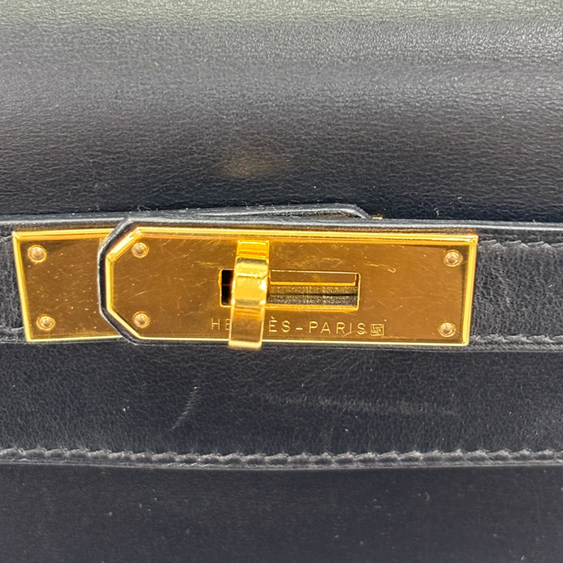 黑色 Box牛皮 Kelly 28 凱莉包 兩用包 □F刻 金扣【HERMES 愛馬仕】-6