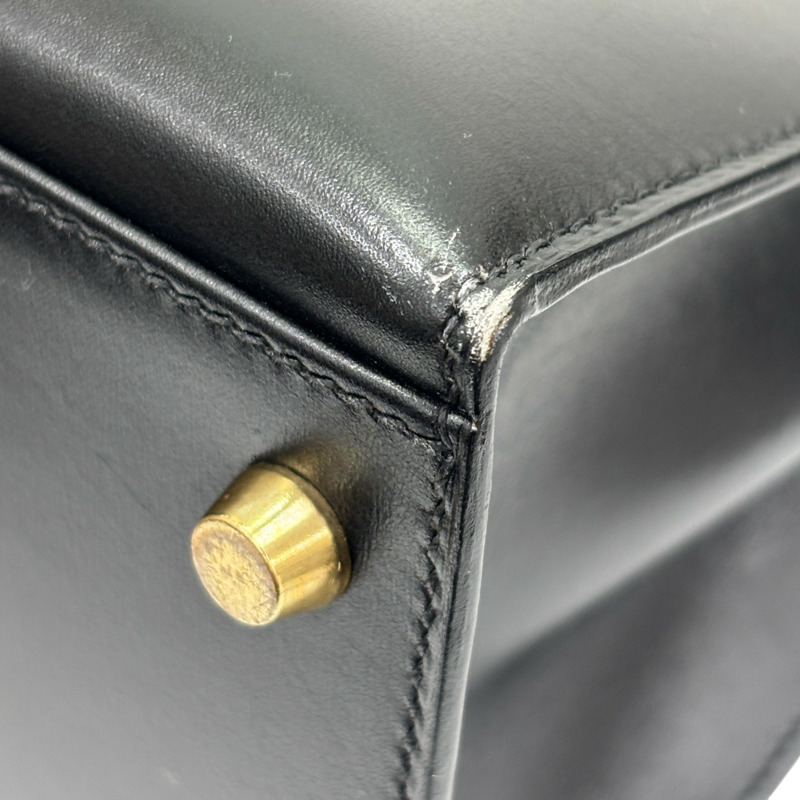 黑色 Box牛皮 Kelly 28 凱莉包 兩用包 □F刻 金扣【HERMES 愛馬仕】-15