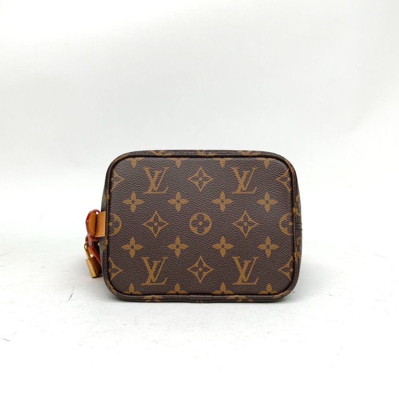 LOUIS VUITTON ALLINBB印花手袋塗層帆布PVC金扣晶片肩背包-4