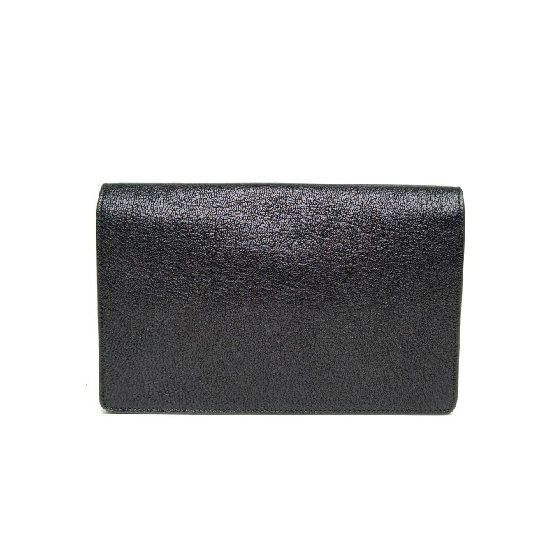 BALENCIAGA 黑色牛皮機車woc鏈條包肩背包-2