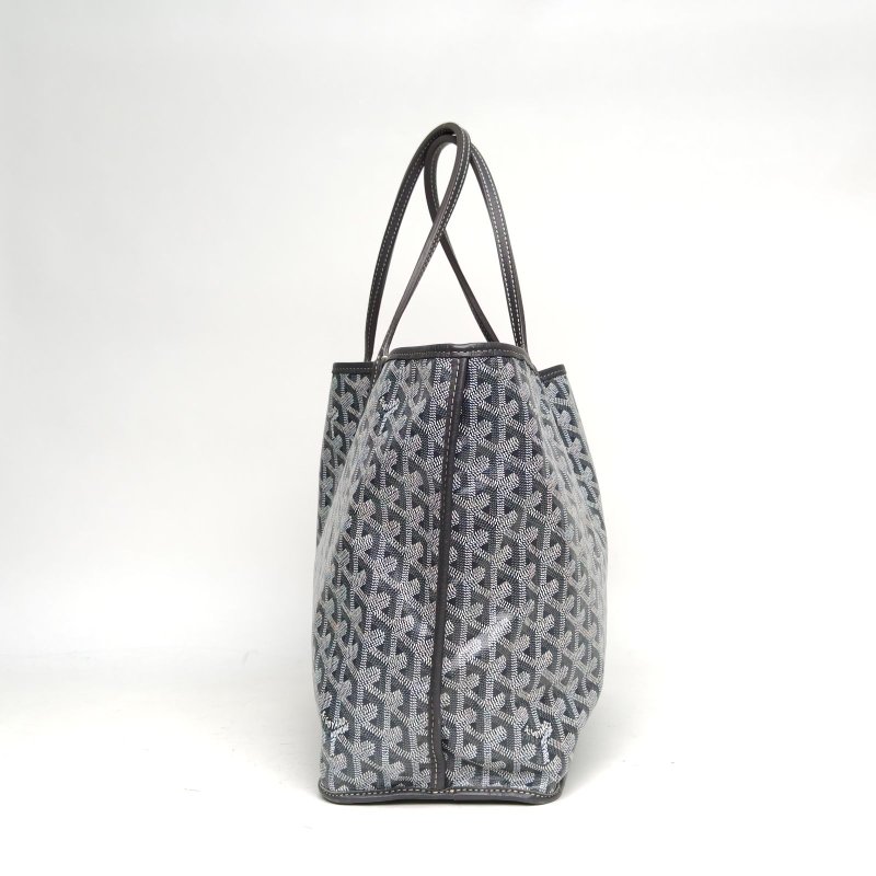 GOYARD 灰色PVC銀扣Anjou雙面購物袋中號肩背包-3
