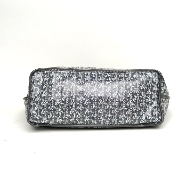 GOYARD 灰色PVC銀扣Anjou雙面購物袋中號肩背包-4