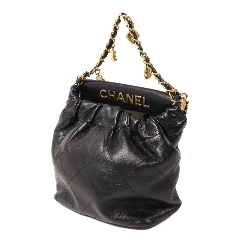 CHANEL 羊皮皮革Mini Resin Charms Bag鏈帶手挽肩背兩用袋-2