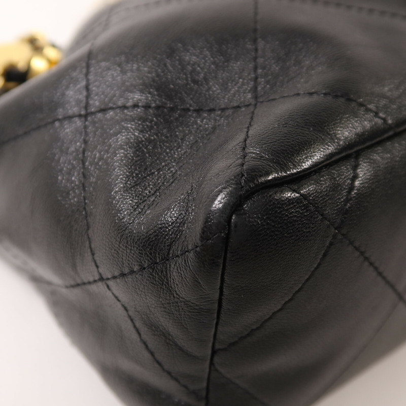 CHANEL 羊皮皮革Mini Resin Charms Bag鏈帶手挽肩背兩用袋-11