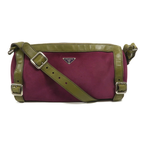 PRADA 麂皮皮革Shoulder Bag肩背袋