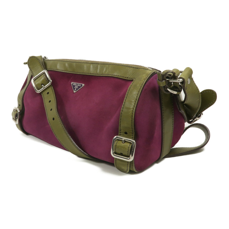 PRADA 麂皮皮革Shoulder Bag肩背袋-2