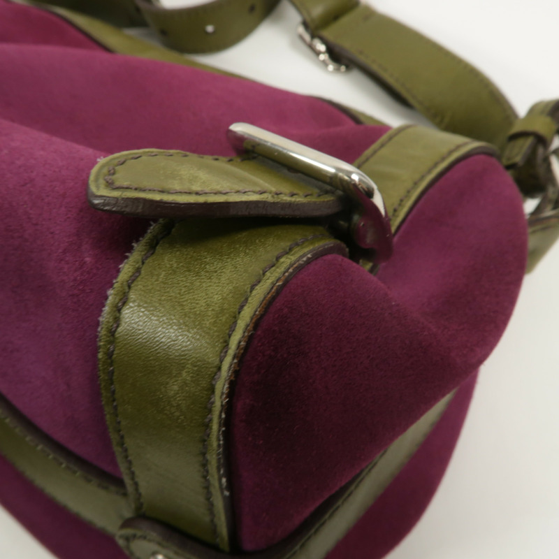 PRADA 麂皮皮革Shoulder Bag肩背袋-10