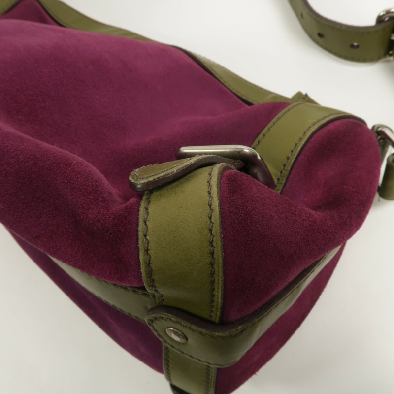 PRADA 麂皮皮革Shoulder Bag肩背袋-12