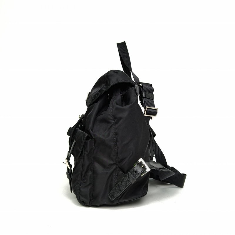 PRADA Re-Nylon雙肩包小號黑色尼龍肩背包-1