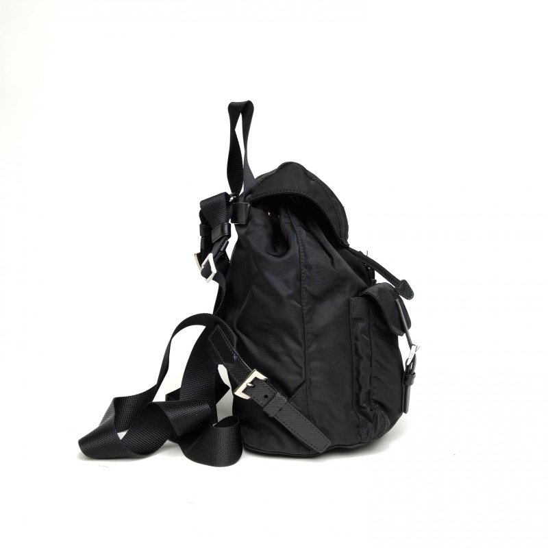 PRADA Re-Nylon雙肩包小號黑色尼龍肩背包-3