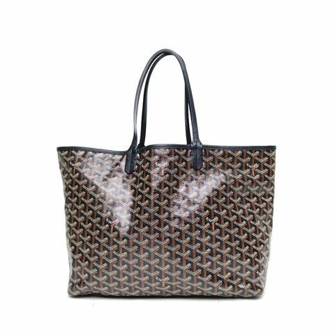 GOYARD SaintLouis購物袋子母包中號黑色PVC銀扣肩背包