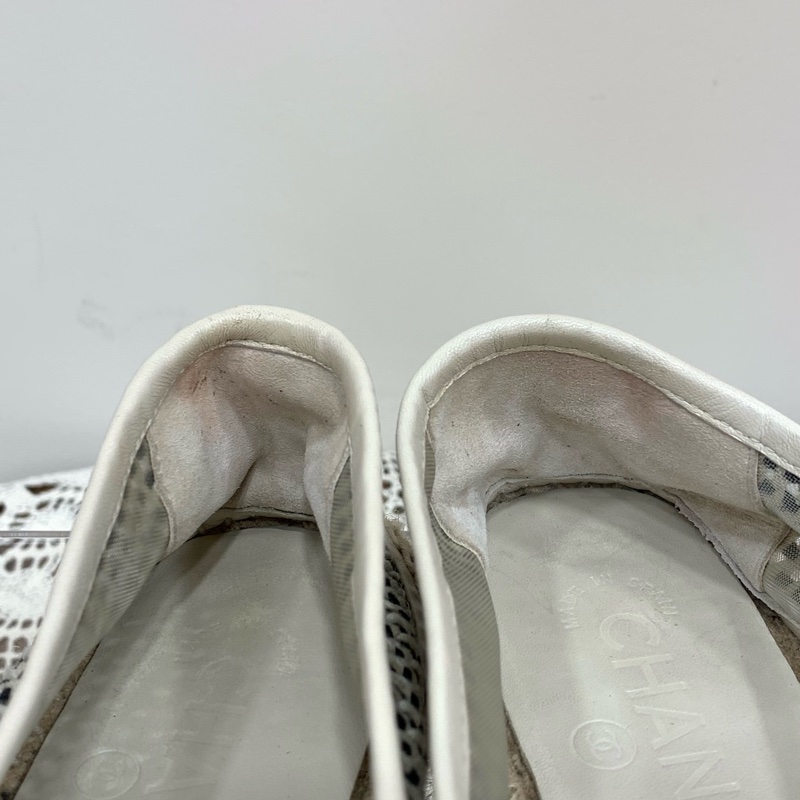 chanel 香奈兒 黑白編織漁夫鞋 36碼 🈚附件-5